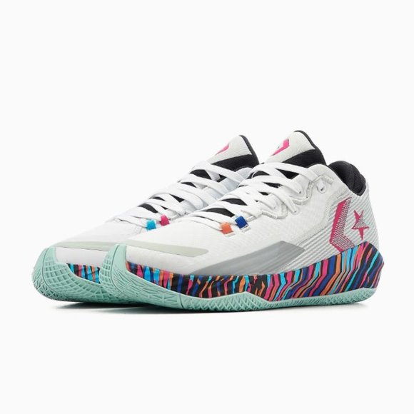 Converse All Star BB Jet Striped White Multi 172664C Basketball Sneakers - Picture 3 of 10